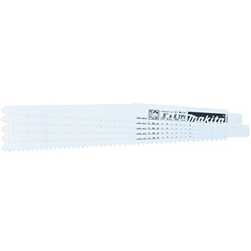 Makita 723055-A-5 9-Inch 6-TPI Wood Cutting Reciprocating Saw Blades Pack of 5