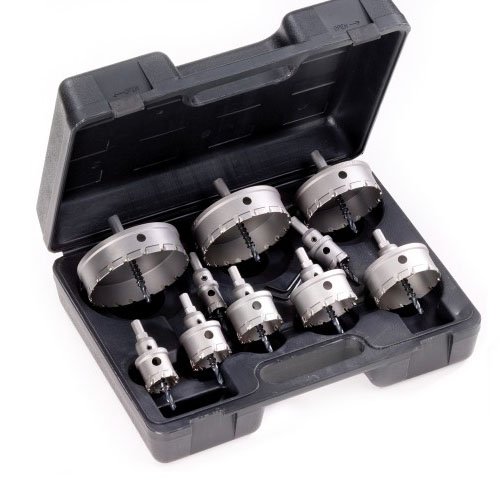 Champion 10 Piece CT7 Master Electrician Carbide Tipped Hole Cutter Set 58 34 78 1 1-18 1-14 1-38 1-12 1-34 2 2-12 3