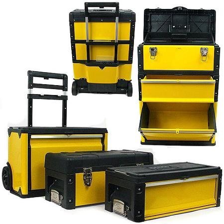3-in-1 Oversized Portable Tool Chest  This Oversized Tool Storage Chest Consists of Three Individual Boxes That Easily Detach for Convenient Transport by Stalwart
