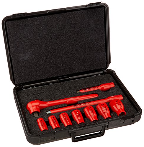 KNIPEX 98 99 11 S6 10 Piece 1000V Insulated Socket Set 12 Metric Drive