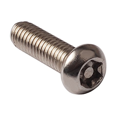 M6 x 16mm Pin In Head Torx Screws304 Stainless Steel Pin Torx Button Head Security ScrewsRight Hand ThreadsMetric20-pieces