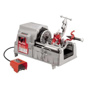 RIDGID 84097 Model 535 Pipe Threading Machine 36 RPM Pipe Threading Machine with Hammer Chuck 12-Inch to 2-Inch Pipe Dies and NPT Threading Die Head