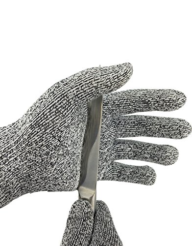 Lifeeasy Cut Resistant Gloves for kitchen Level 5 Protection Food Grade EN388 Certified safty Gloves for Hand protection and yard-work 1 pairsmall