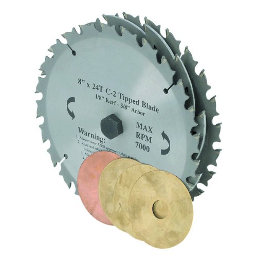8 inch C2 Tungsten Carbide Tipped 22 Tooth Dado Blade Set with Saws and Chippers