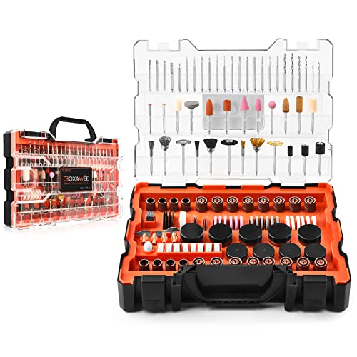 480Pcs Rotary Tool Accessories Kit GOXAWEE 18inch Shank Rotary Tool Accessory Set Multi Purpose Universal Kit for Cutting Drilling Grinding Polishing Engraving  Sanding